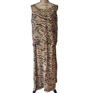 100% Silk Amanda Smith Matching Top & Skirt Set XL/L